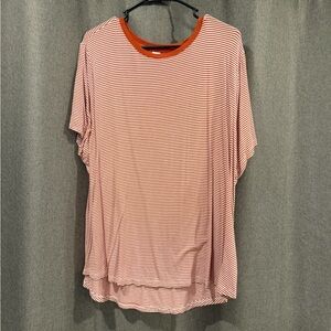 Old Navy Orange and White Striped Tee